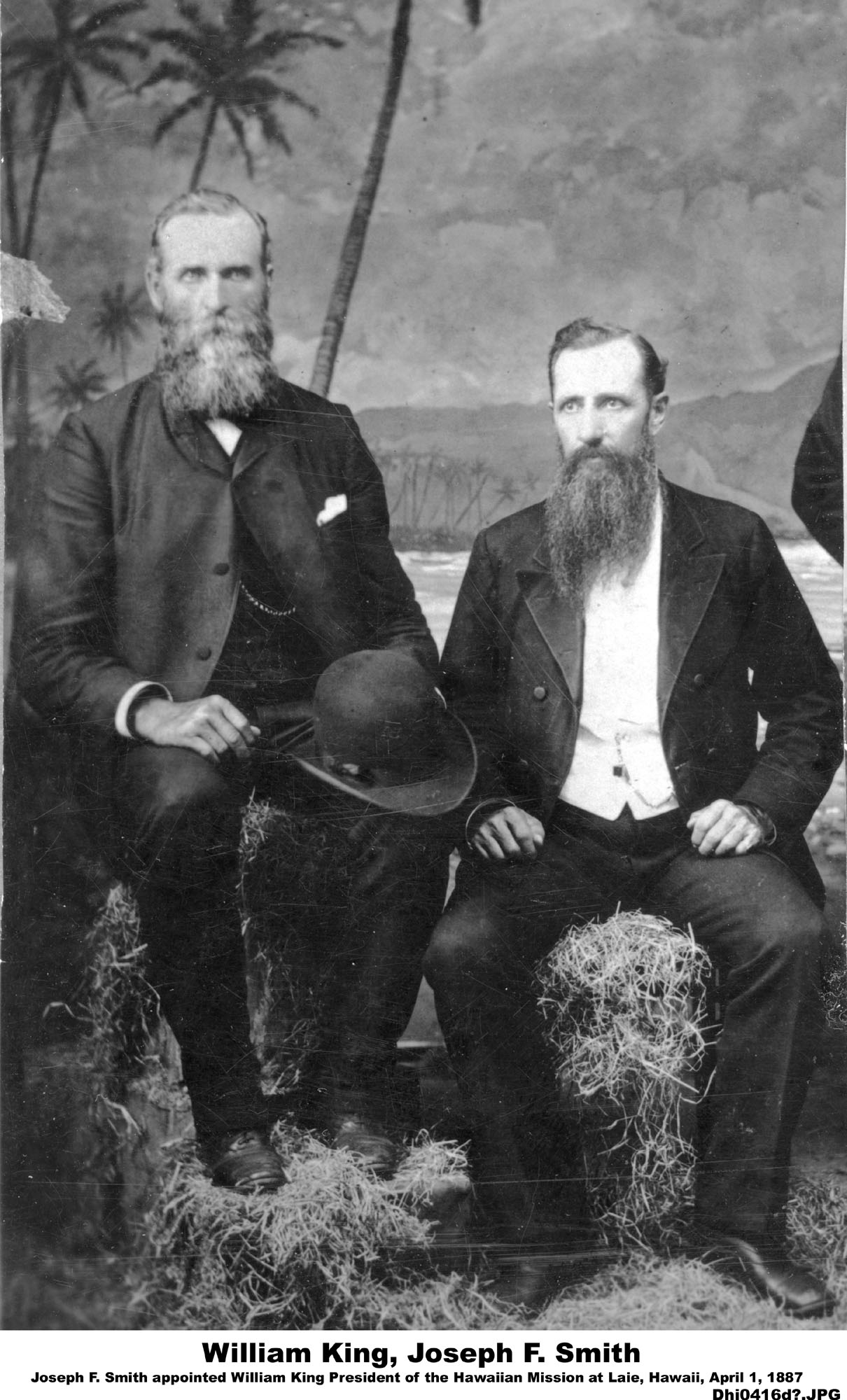 William Rice King and Joseph F Smith Sr. Hawaiian Mission 1887,  1887 April 1
